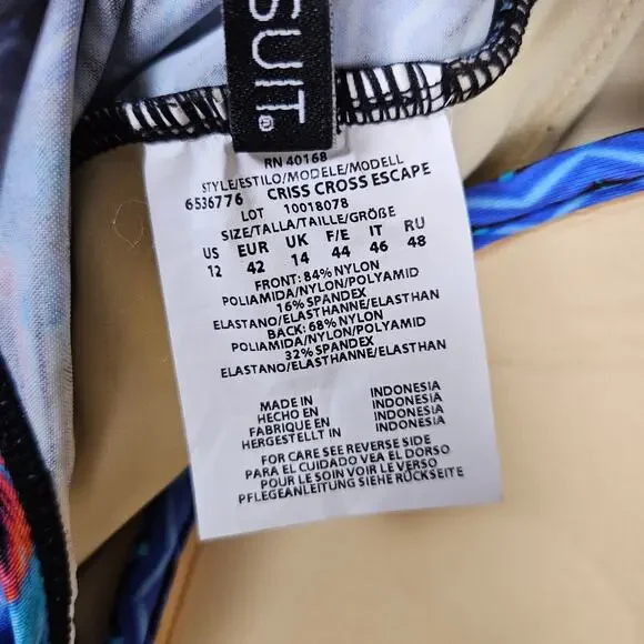 Miraclesuit Escape Casablanca Womens Swimsuit One Piece Slimming Padded Wire 12